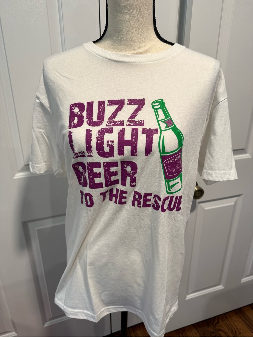 Buzz Light Beer Graphic Tee - White